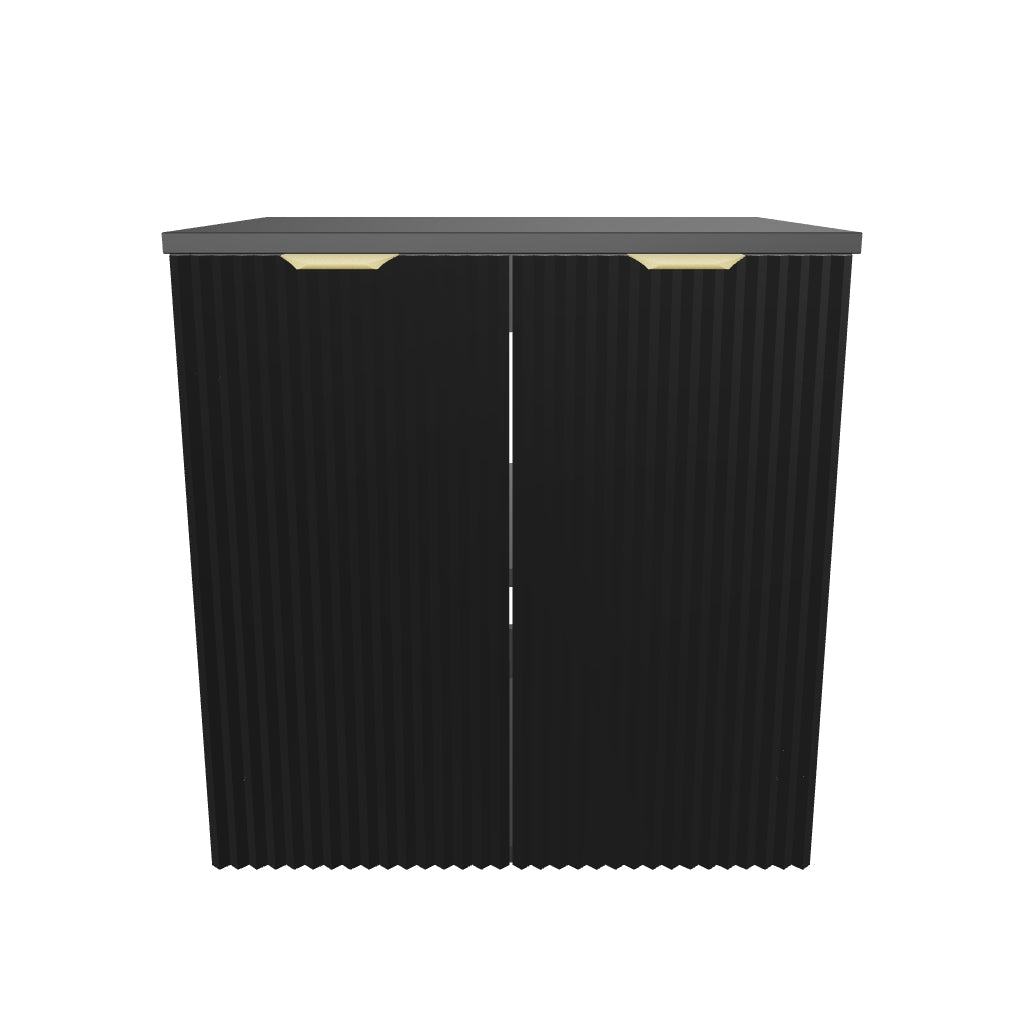 Waschtischunterschrank 60 cm mit Türen Willy - Schwarz