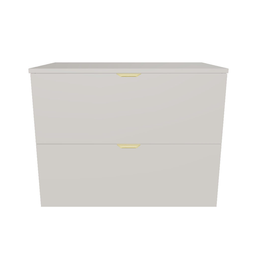 Waschtischunterschrank mit 2 Schubladen 80 cm Orio - Kaschmir
