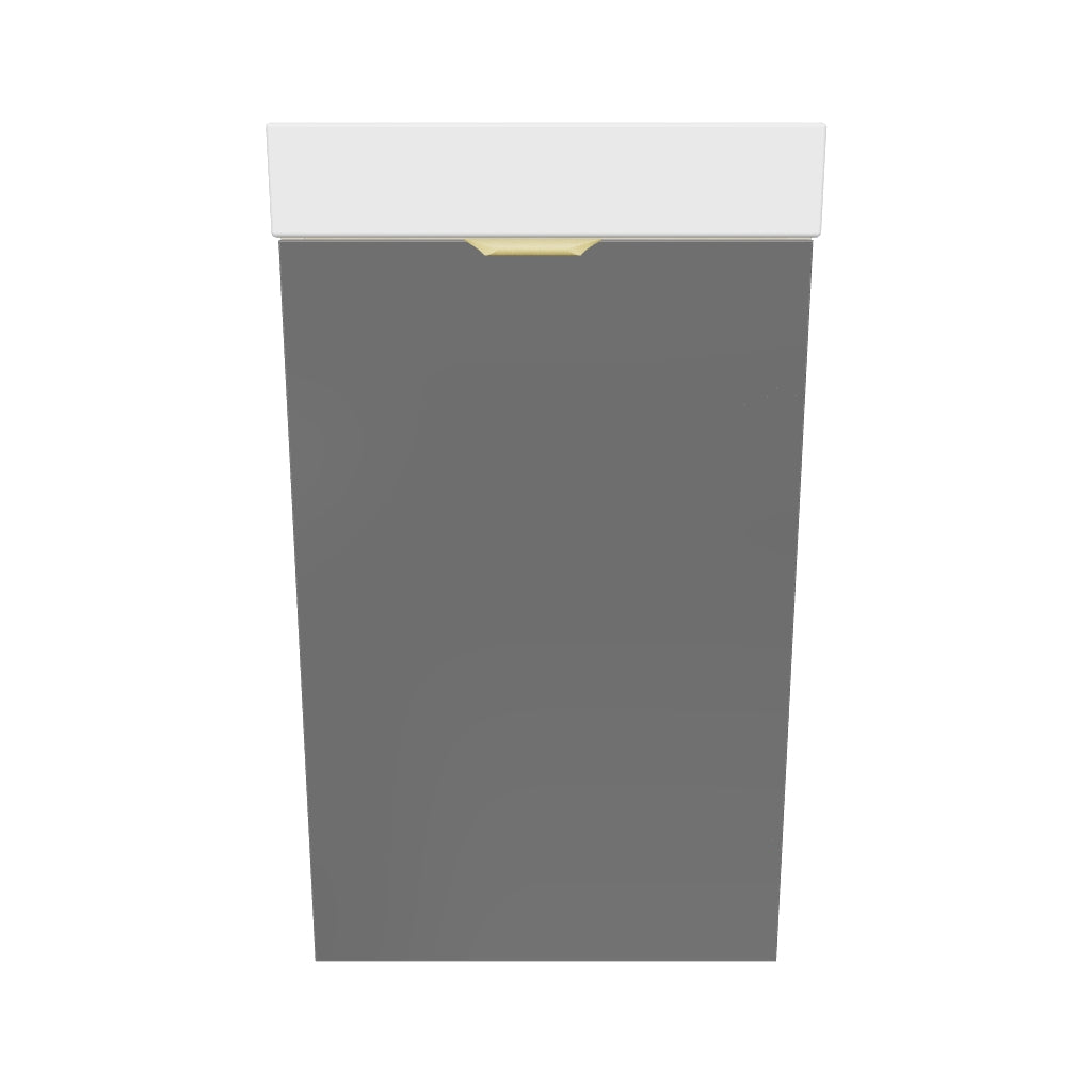 Waschtischunterschrank 40 cm mit Waschbecken Orio - Schwarz/Eiche Artisan