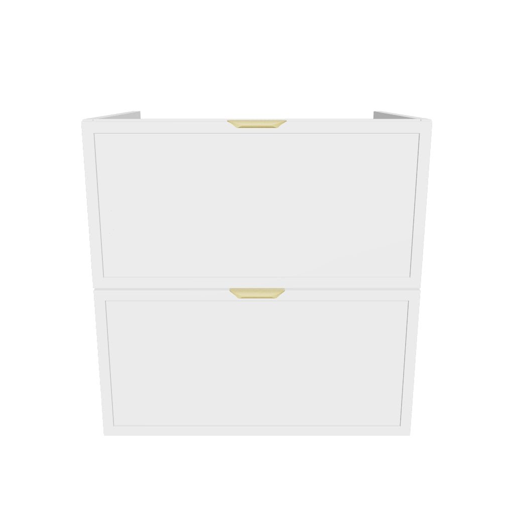 Waschtischunterschrank 60 cm mit 2 Schubladen, ohne Oberteil Roma - Weiß