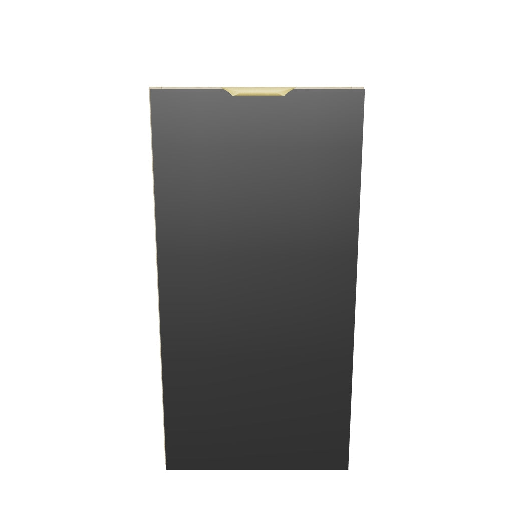 Badezimmerschrank 30 cm, glatte Fronten, 1 Tür Orio - Schwarz/Eiche Artisan