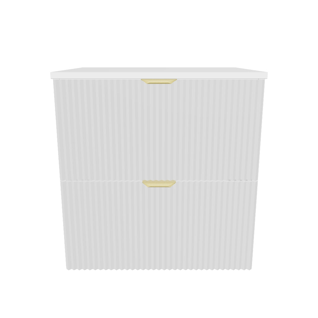 Waschtischunterschrank mit 2 Schubladen 60 cm Willy - Weiß