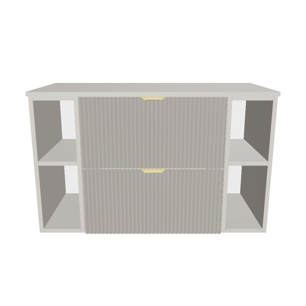 Waschtischunterschrank 100 cm mit 2 Regale Willy - Kaschmir