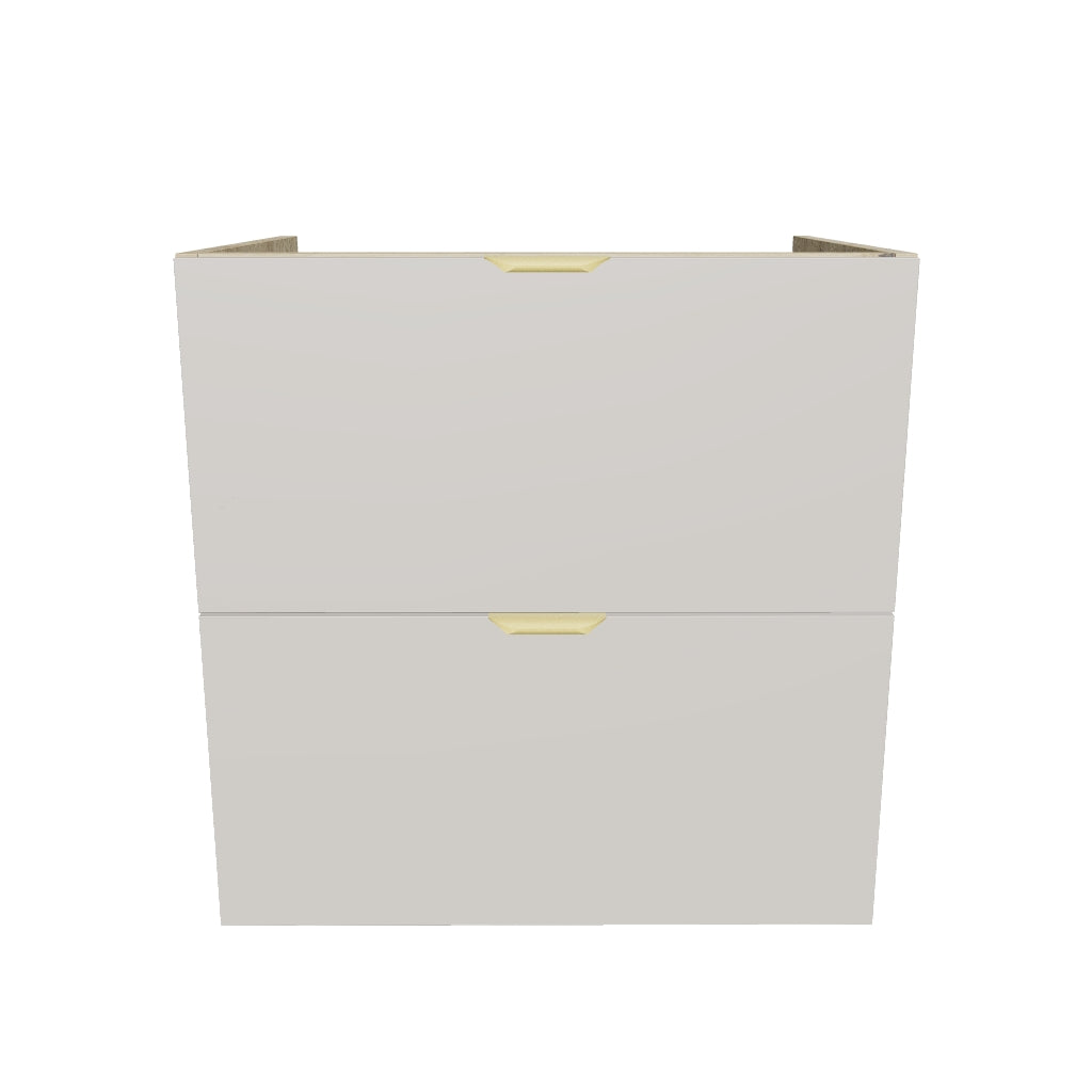 Waschtischunterschrank mit 2 Schubladen 60 cm, ohne Oberteil Orio - Kaschmir/Eiche artisan
