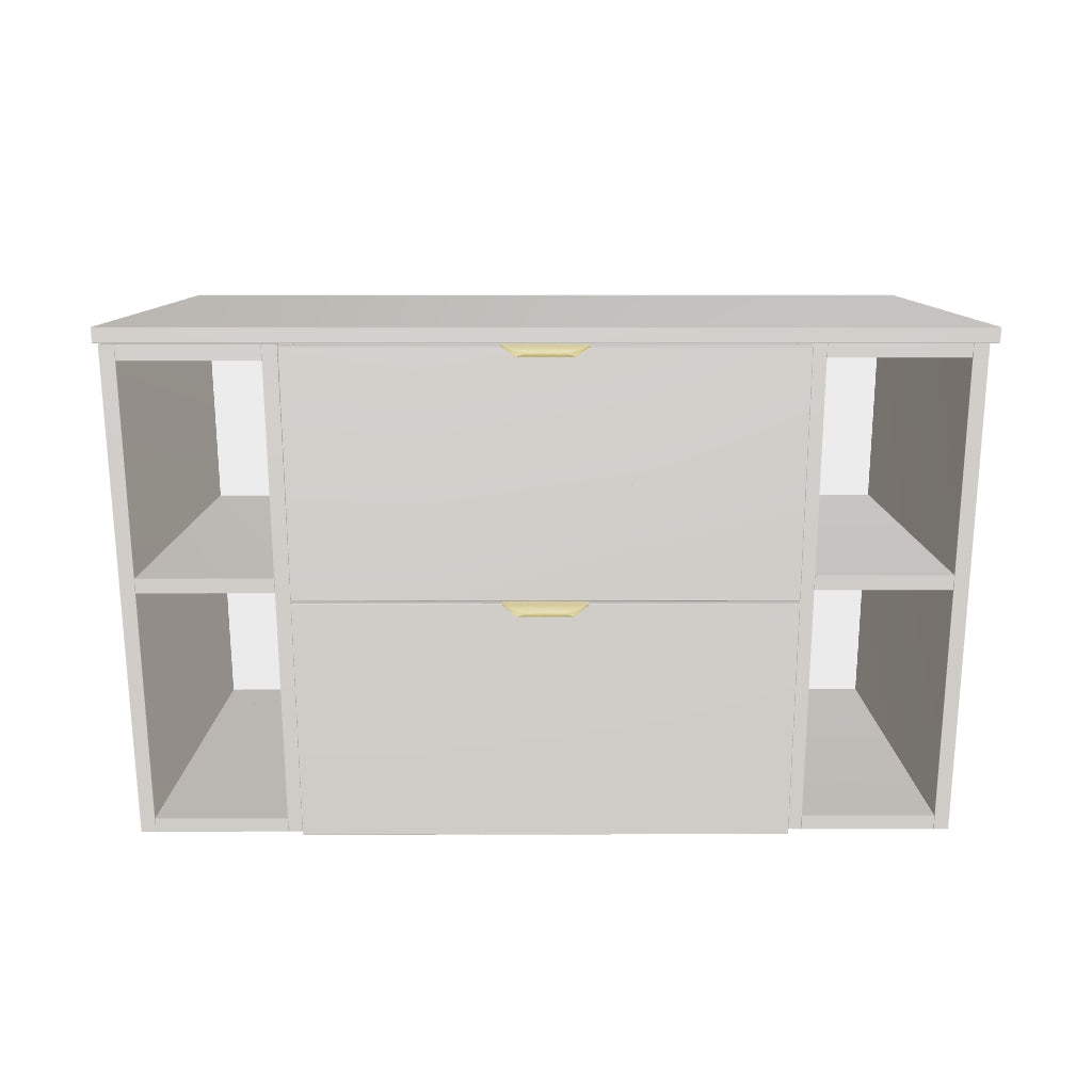 Waschtischunterschrank 100 cm mit 2 Regale Orio - Kaschmir