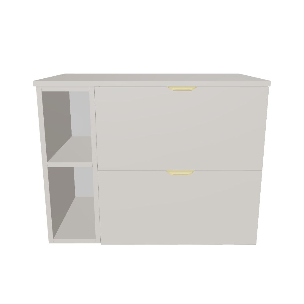 Waschtischunterschrank 80 cm mit Regal Orio - Kaschmir