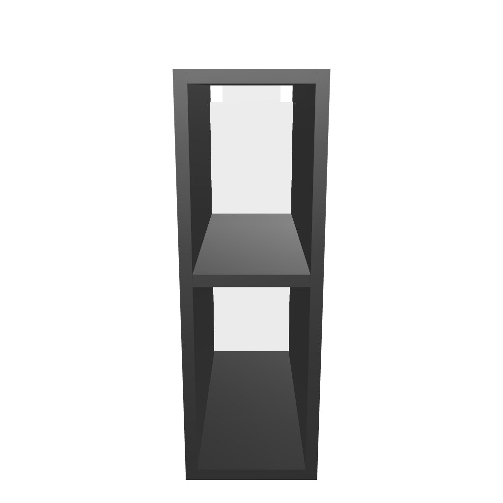 Schmales Regal 20 cm mit 1 Ablage - Schwarz