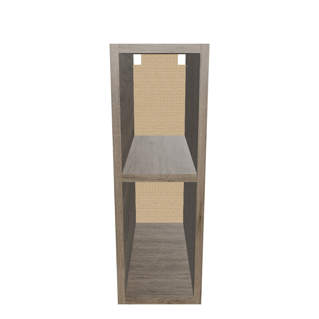 Schmales Regal 20 cm mit 1 Ablage - Walnuss Dunkel