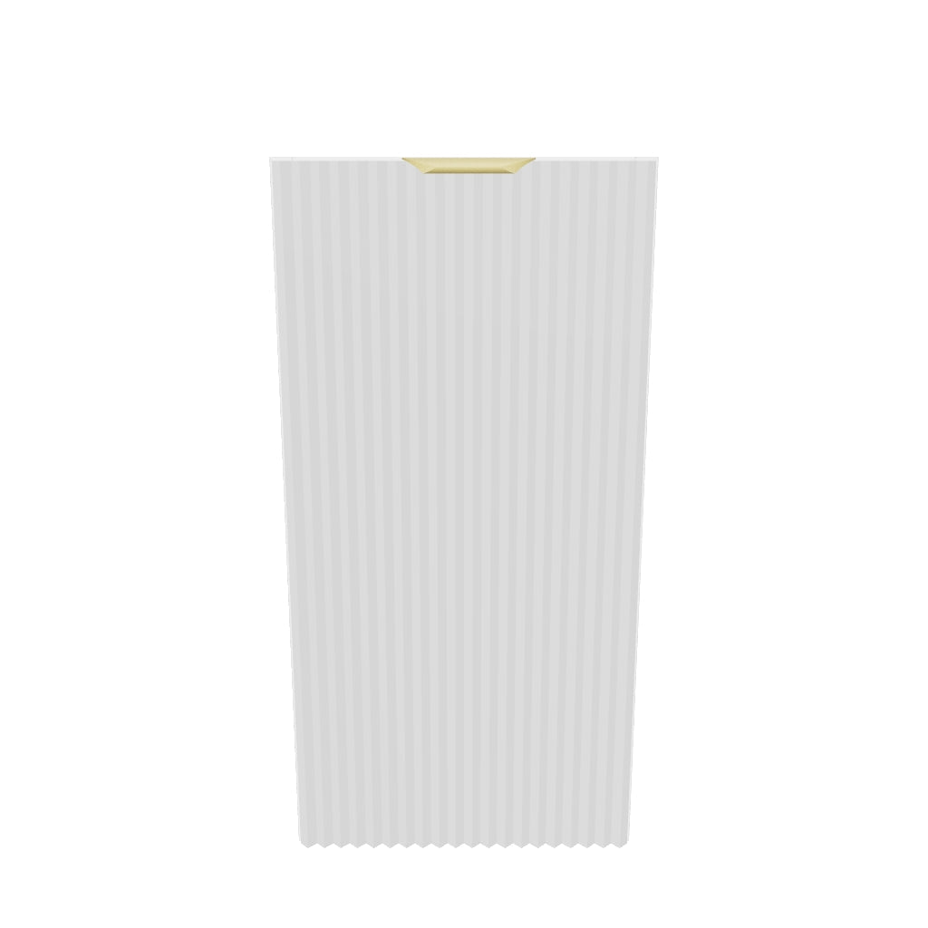Badezimmerschrank 30 cm, geriffelte Fronten, 1 Tür Willy - Weiß