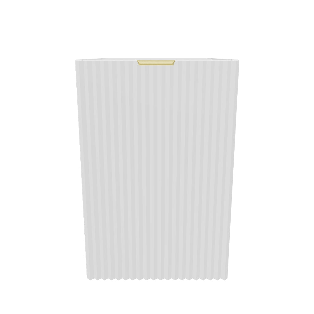 Badezimmerschrank 40 cm mit Wäschekorb Willy - Weiß