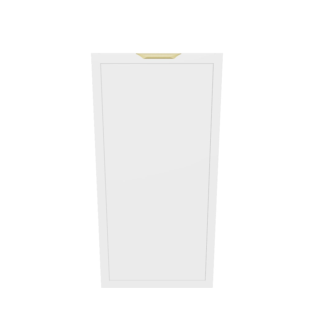 Badezimmerschrank 30 cm mit 1 Tür, Fronten mit Rahmen Roma - Weiß