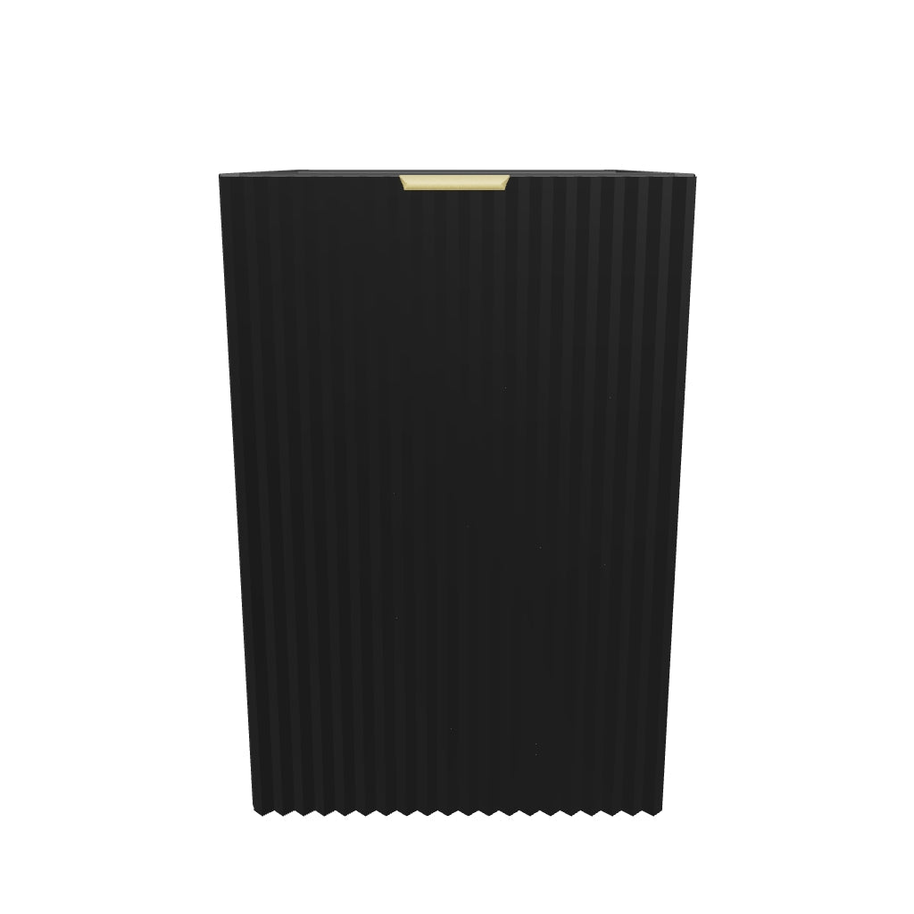 Badezimmerschrank 40 cm mit Wäschekorb Willy - Schwarz
