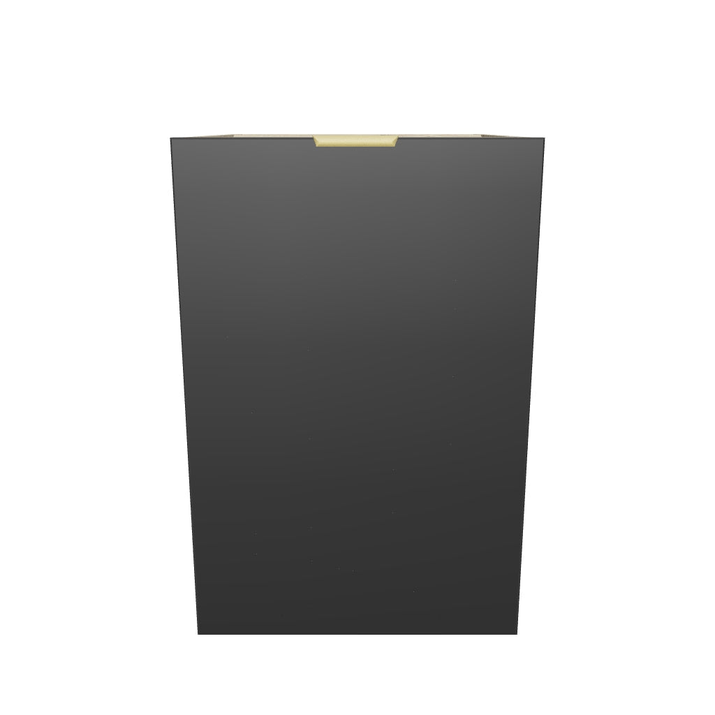 Badezimmerschrank 40 cm mit Wäschekorb Orio - Schwarz/Eiche artisan