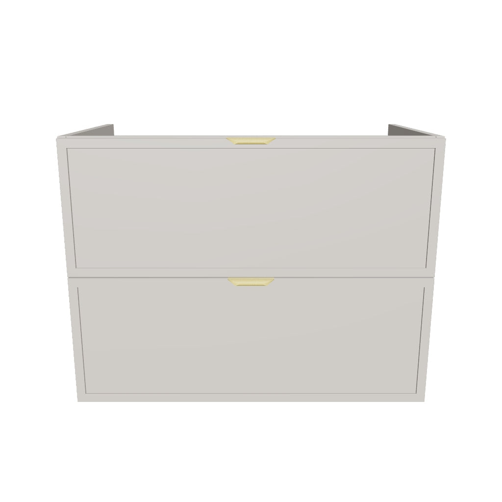 Waschtischunterschrank 80 cm mit 2 Schubladen, ohne Oberteil Roma - Kaschmir