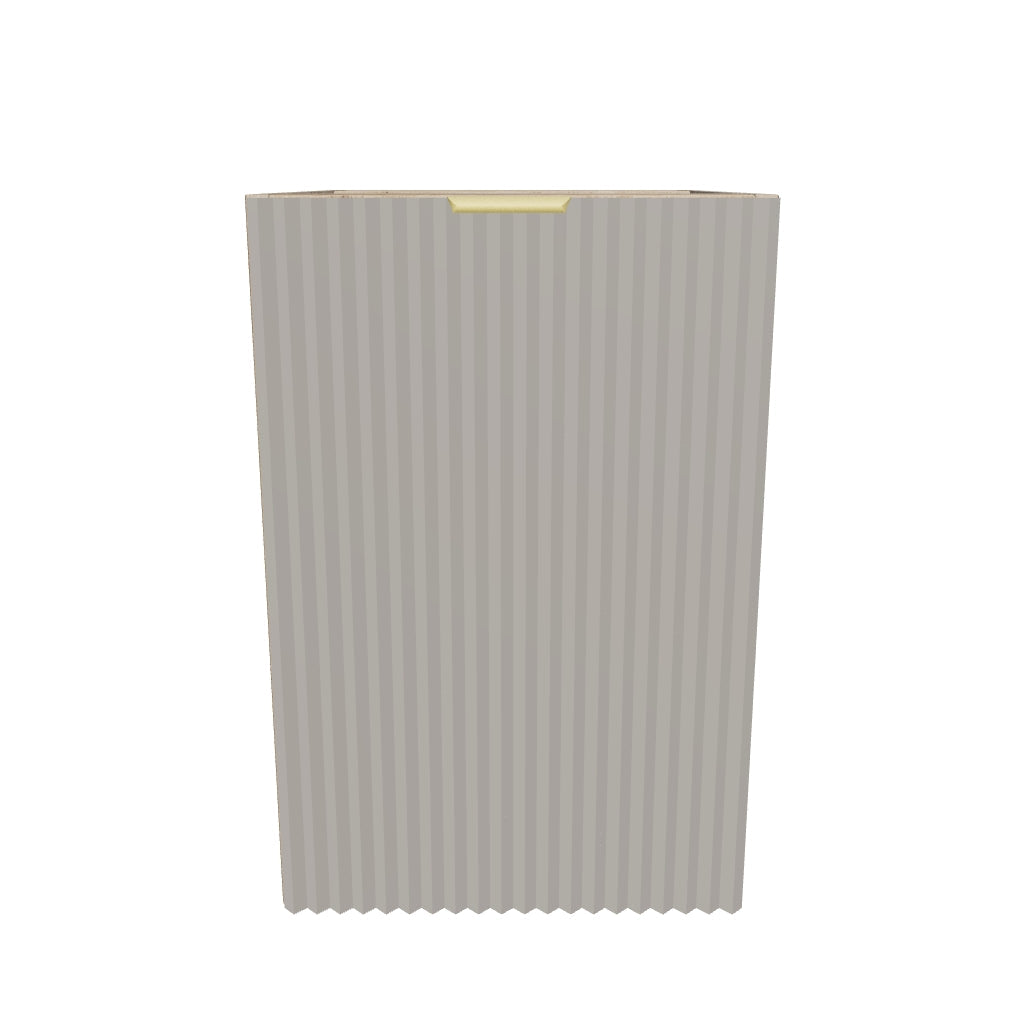 Badezimmerschrank 40 cm mit Wäschekorb Willy - Kaschmir/Walnuss