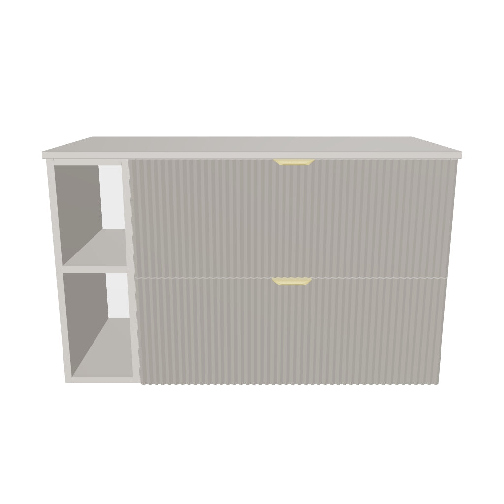 Waschtischunterschrank mit Regal 100 cm Willy - Kaschmir