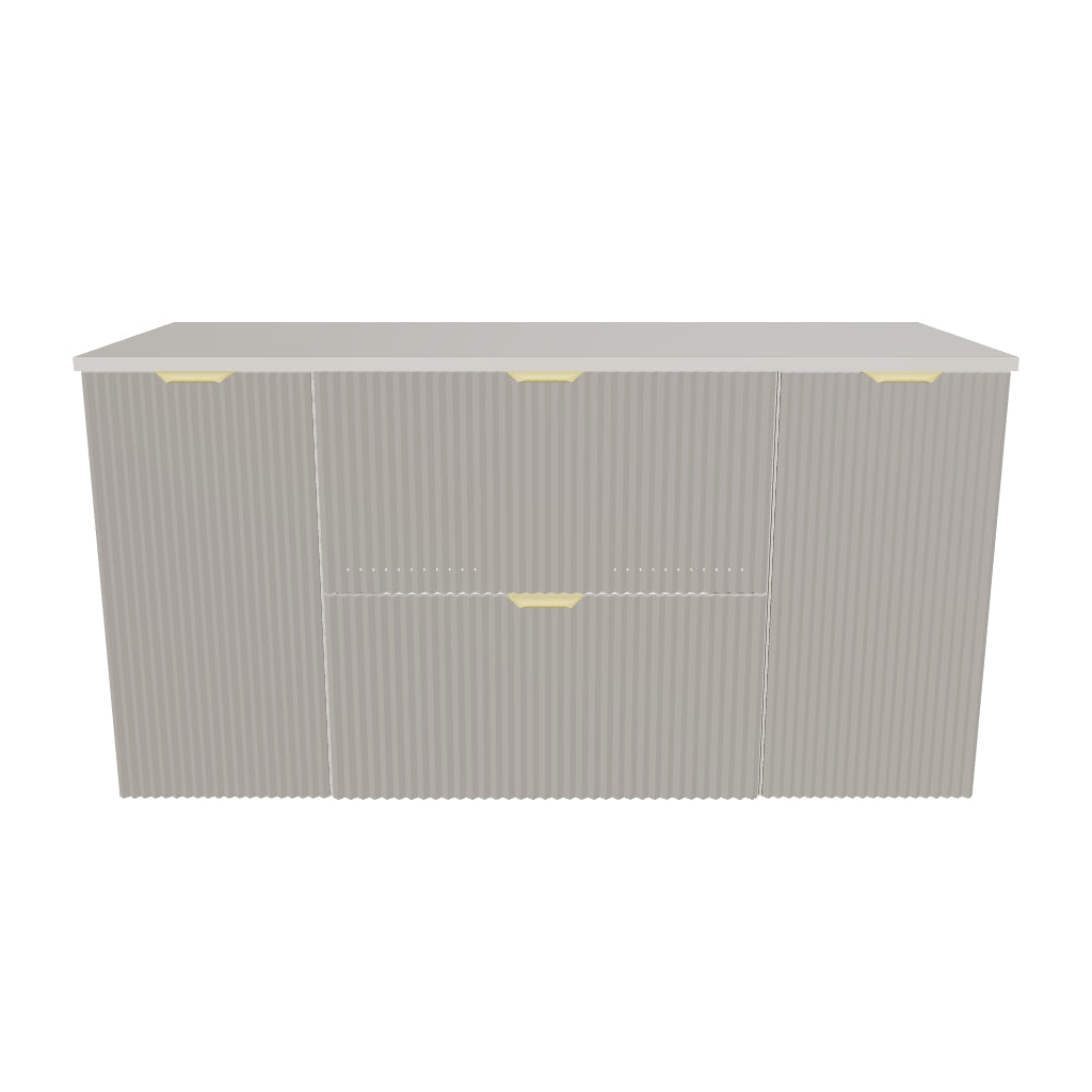 Waschtischunterschrank 120 cm mit 2 Türen und 2 Schubladen Willy - Kaschmir