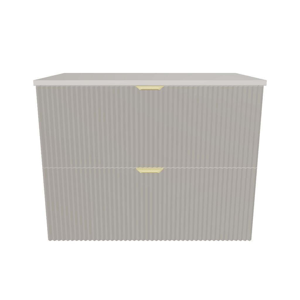 Waschtischunterschrank mit 2 Schubladen 80 cm Willy - Kaschmir