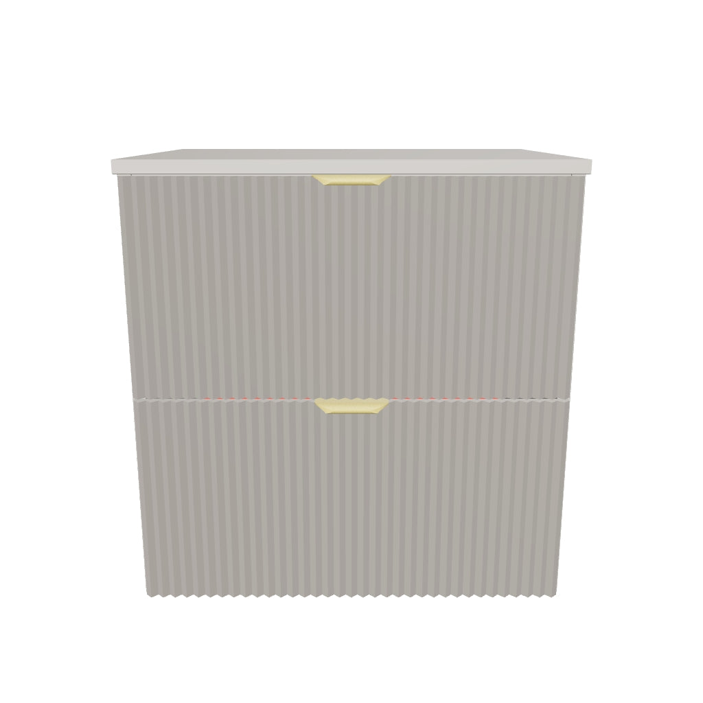 Waschtischunterschrank mit 2 Schubladen 60 cm Willy - Kaschmir