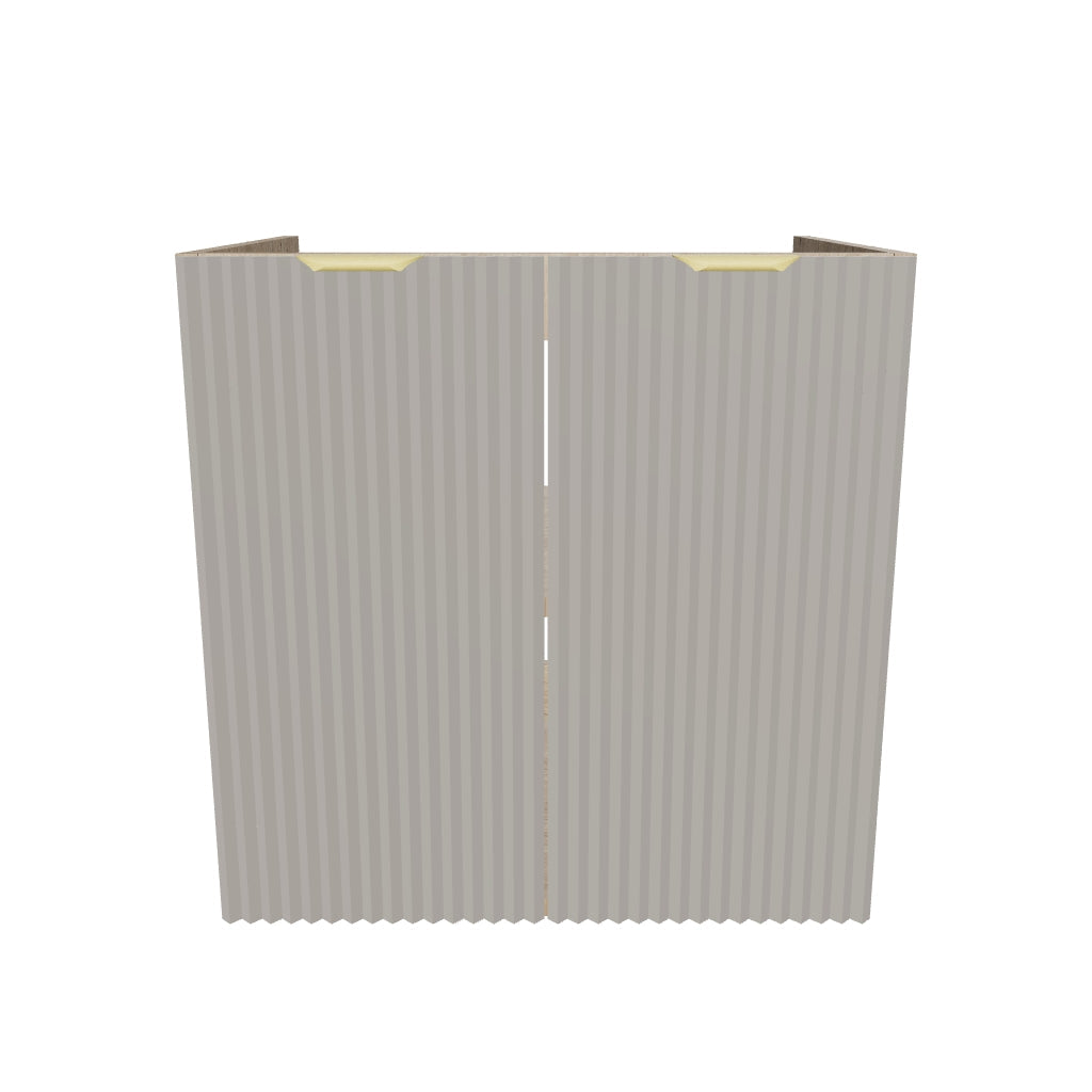 Waschtischunterschrank 60 cm mit Türen, ohne Oberteil Willy - Kaschmir/Walnuss