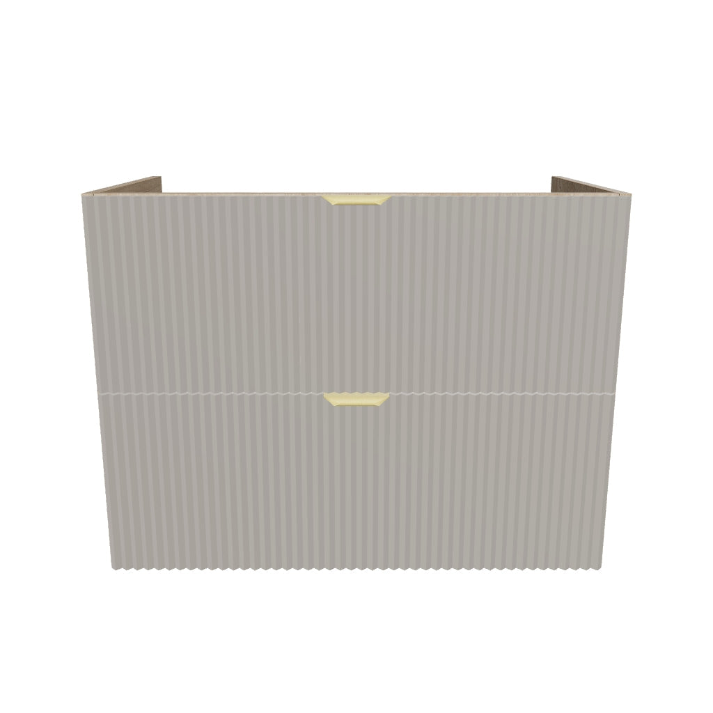 Waschtischunterschrank 80 cm, ohne Oberteil Willy - Kaschmir/Walnuss