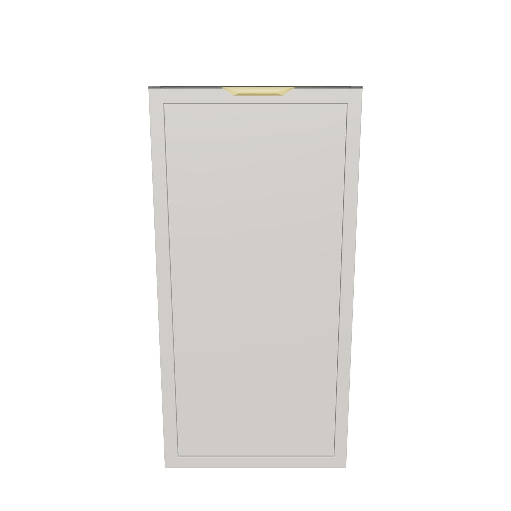 Badezimmerschrank 30 cm mit 1 Tür, Fronten mit Rahmen Roma - Kaschmir/Walnuss Dunkel
