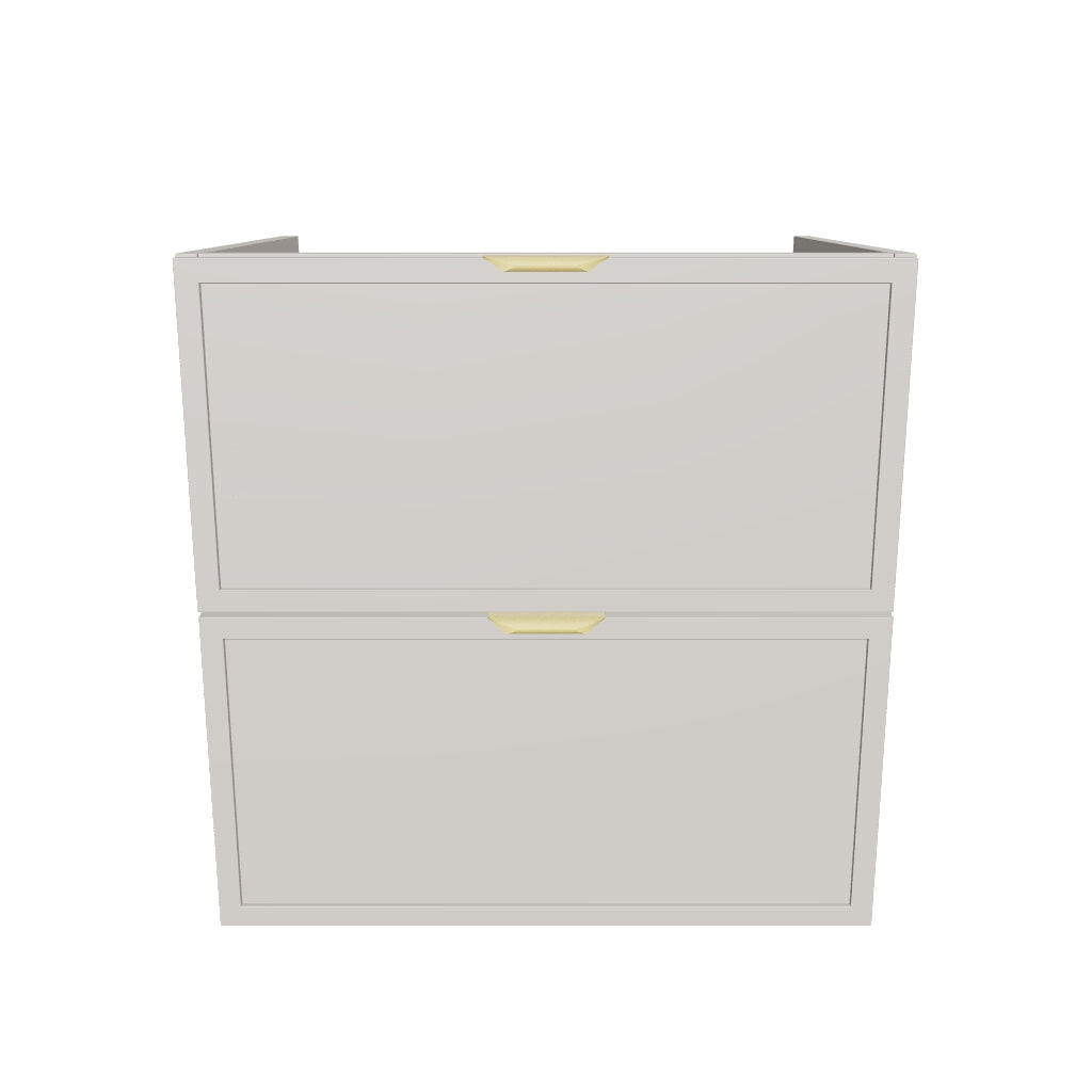 Waschtischunterschrank 60 cm mit 2 Schubladen, ohne Oberteil Roma - Kaschmir