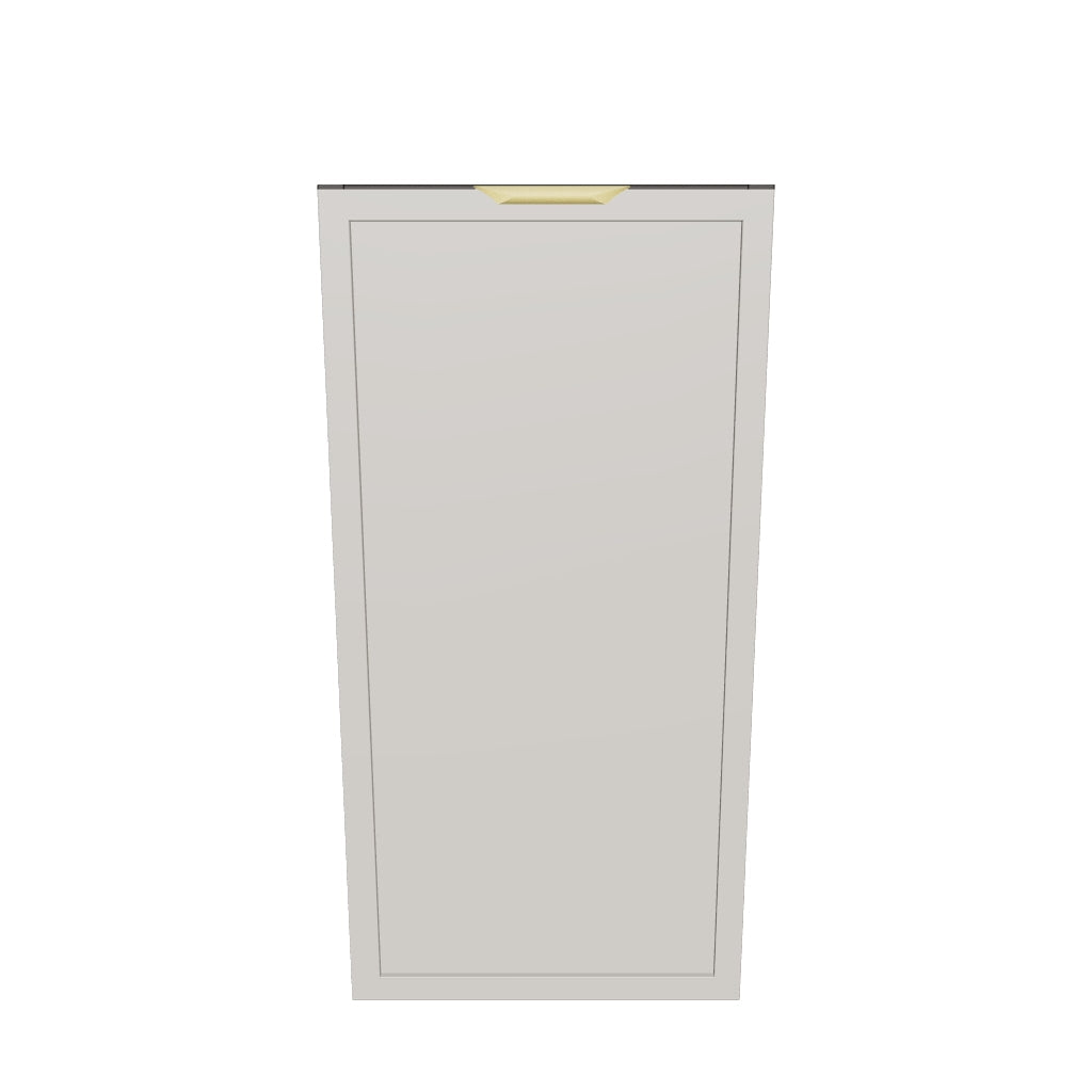 Badezimmerschrank 30 cm mit 1 Tür, Fronten mit Rahmen Roma - Kaschmir/Eiche Cremona
