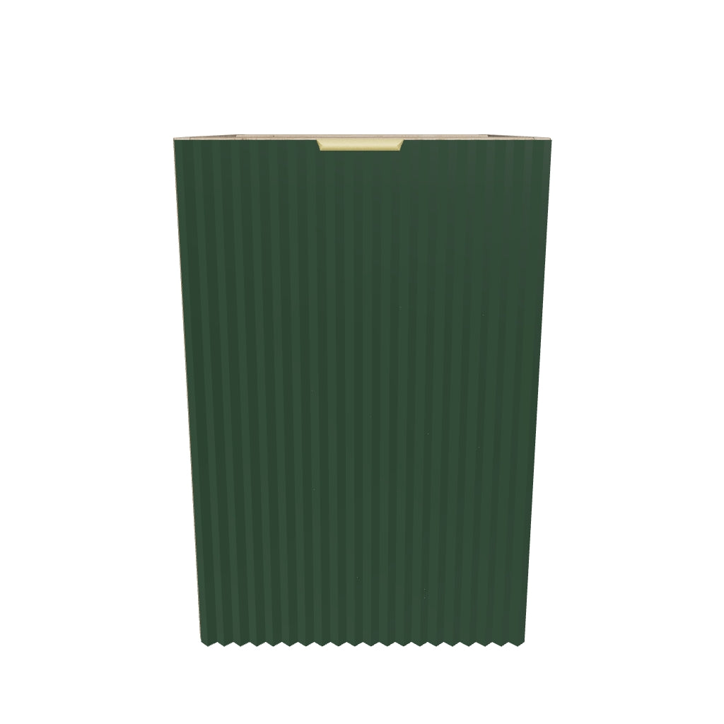 Badezimmerschrank 40 cm mit Wäschekorb Willy - Salbei/Walnuss