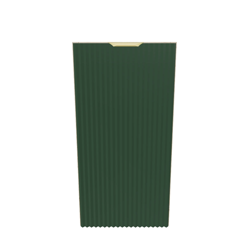 Badezimmerschrank 30 cm, geriffelte Fronten, 1 Tür Willy - Salbei/Walnuss