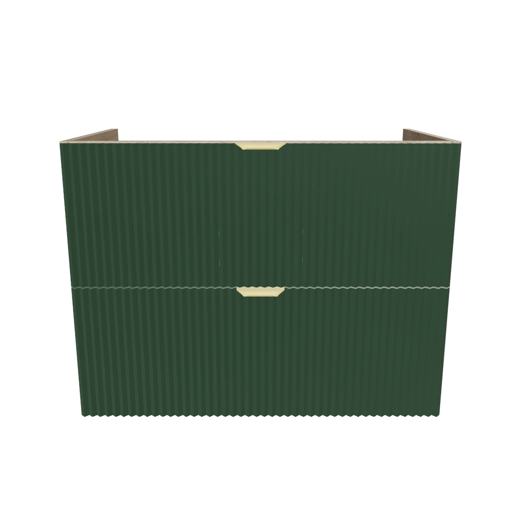 Waschtischunterschrank 80 cm, ohne Oberteil Willy - Salbei/Walnuss