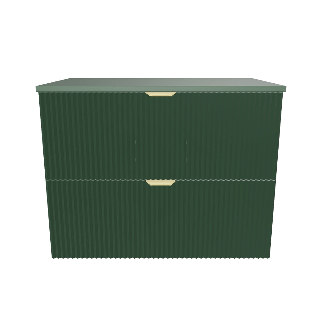 Waschtischunterschrank mit 2 Schubladen 80 cm Willy - Salbei