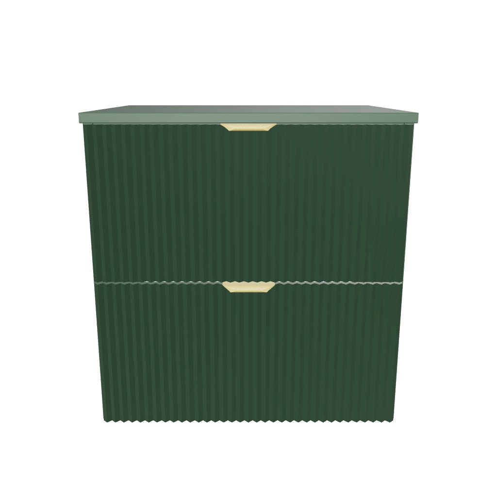 Waschtischunterschrank mit 2 Schubladen 60 cm Willy - Salbei