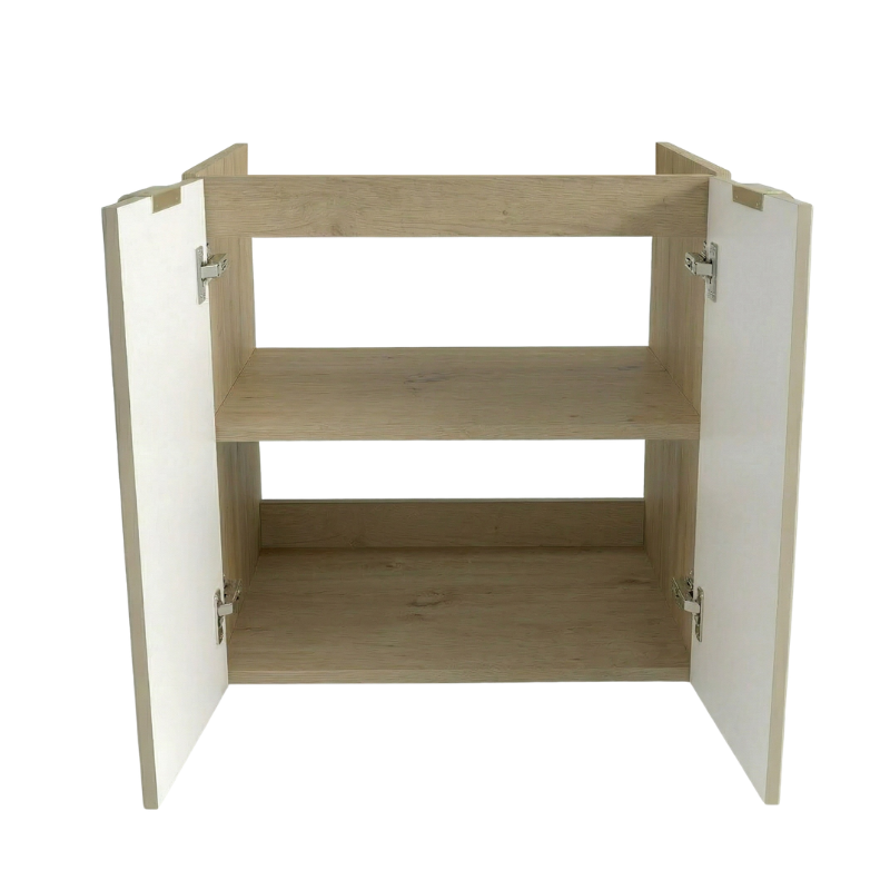 Waschtischunterschrank 60 cm mit Türen, ohne Oberteil Orio - Kaschmir/Eiche artisan