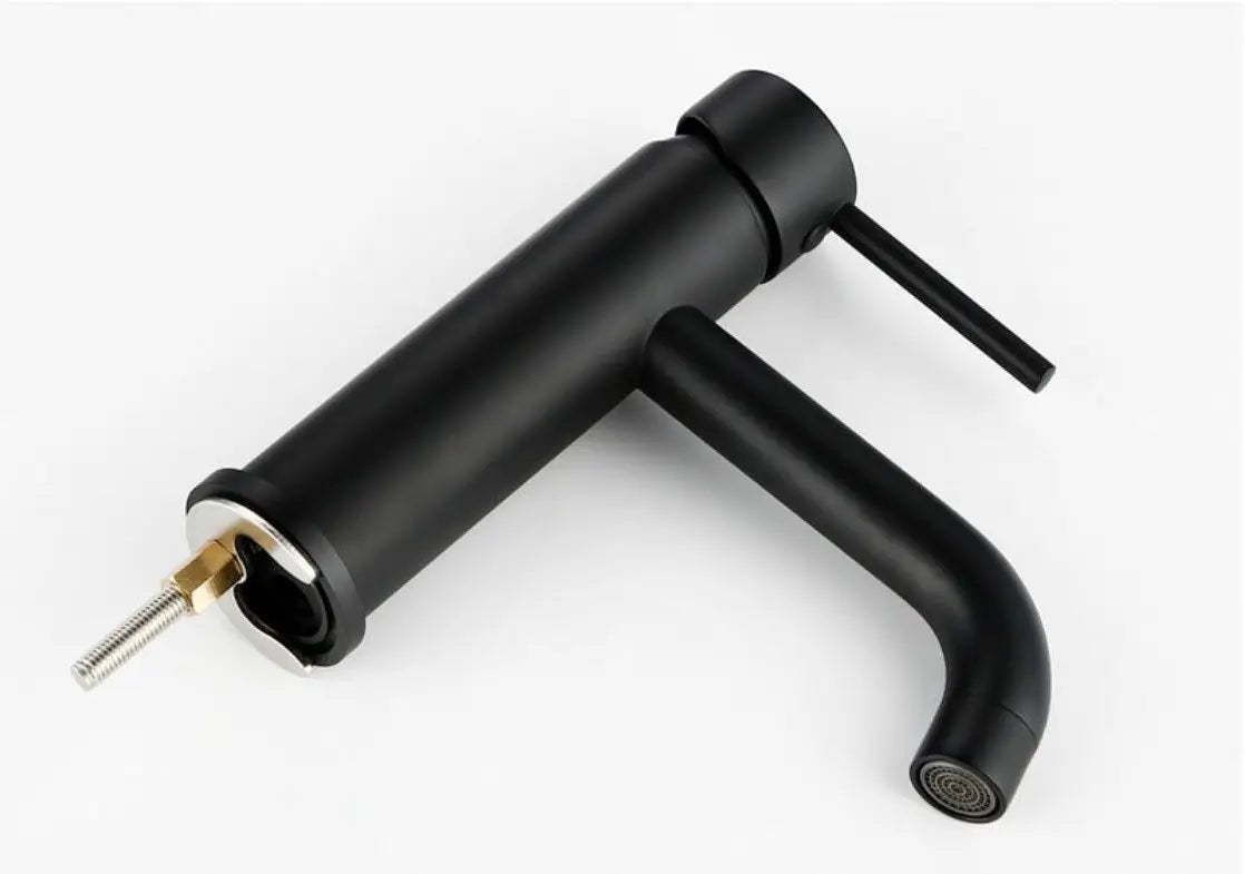 Niedrig Waschtischbatterie Lungo - Schwarz