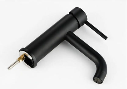 Niedrig Waschtischbatterie Lungo - Schwarz