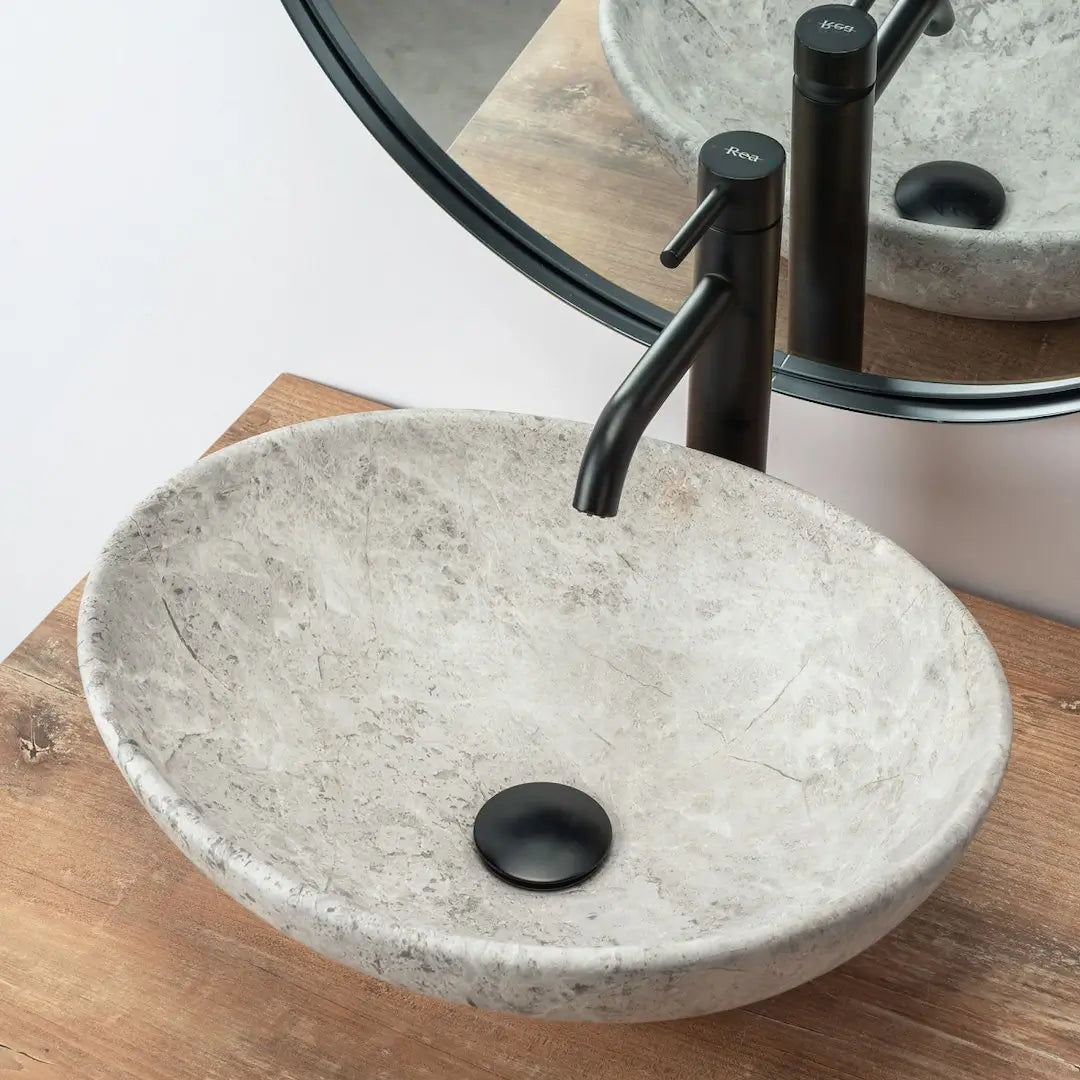 Waschtisch 40 cm Sofia - Heller Stein Matt