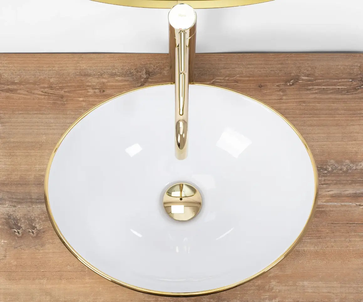 Waschtisch 40 cm Sofia -  Golden/Weiß