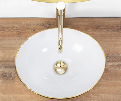 Waschtisch 40 cm Sofia -  Golden/Weiß