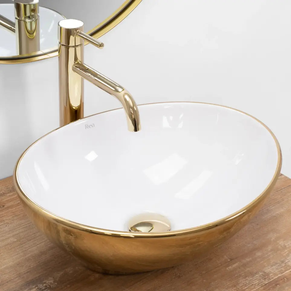 Waschtisch 40 cm Sofia -  Golden/Weiß