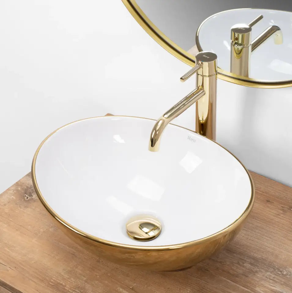 Waschtisch 40 cm Sofia -  Golden/Weiß