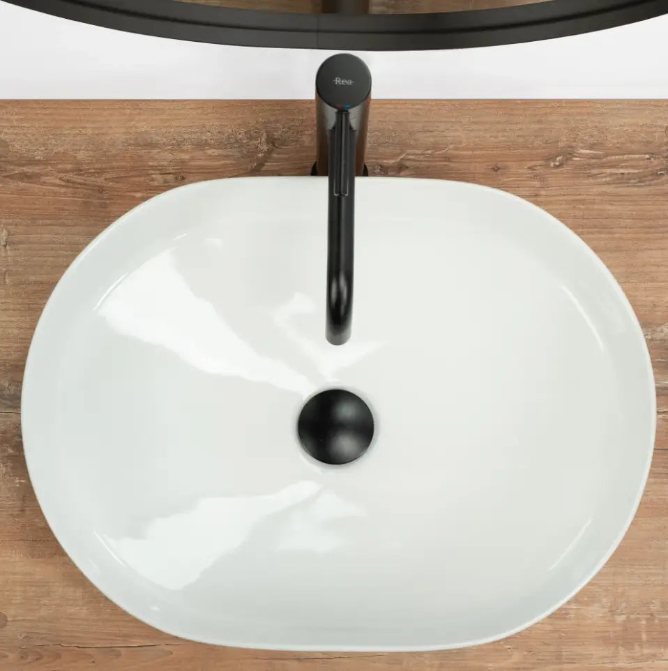 Aufsatzwaschbecken 60 cm Nadia - Weiße Keramik