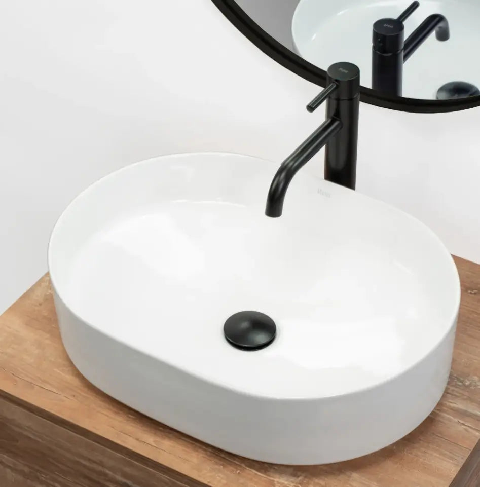 Aufsatzwaschbecken 60 cm Nadia - Weiße Keramik