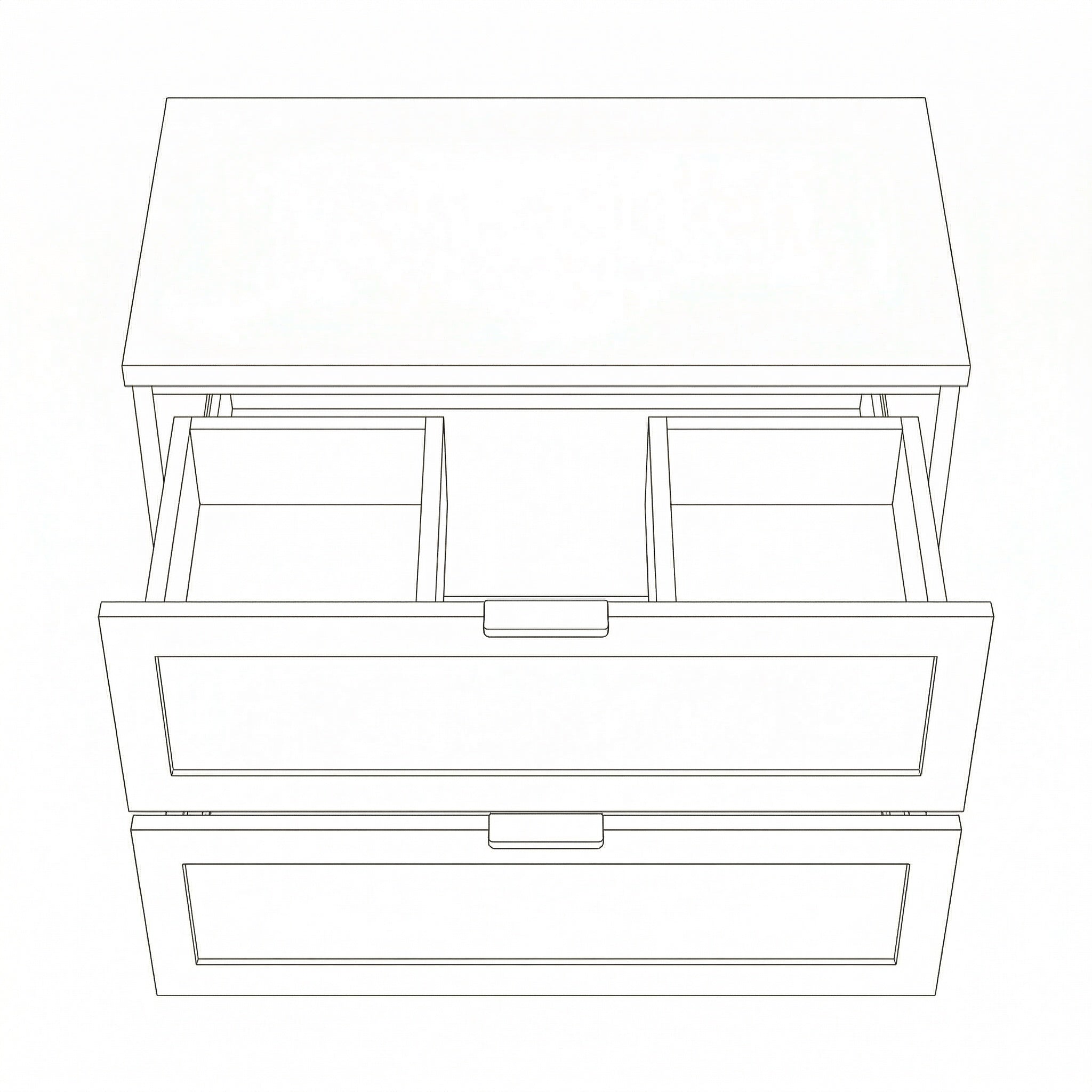 Waschtischunterschrank mit 2 Schubladen 60 cm Roma - Kaschmir