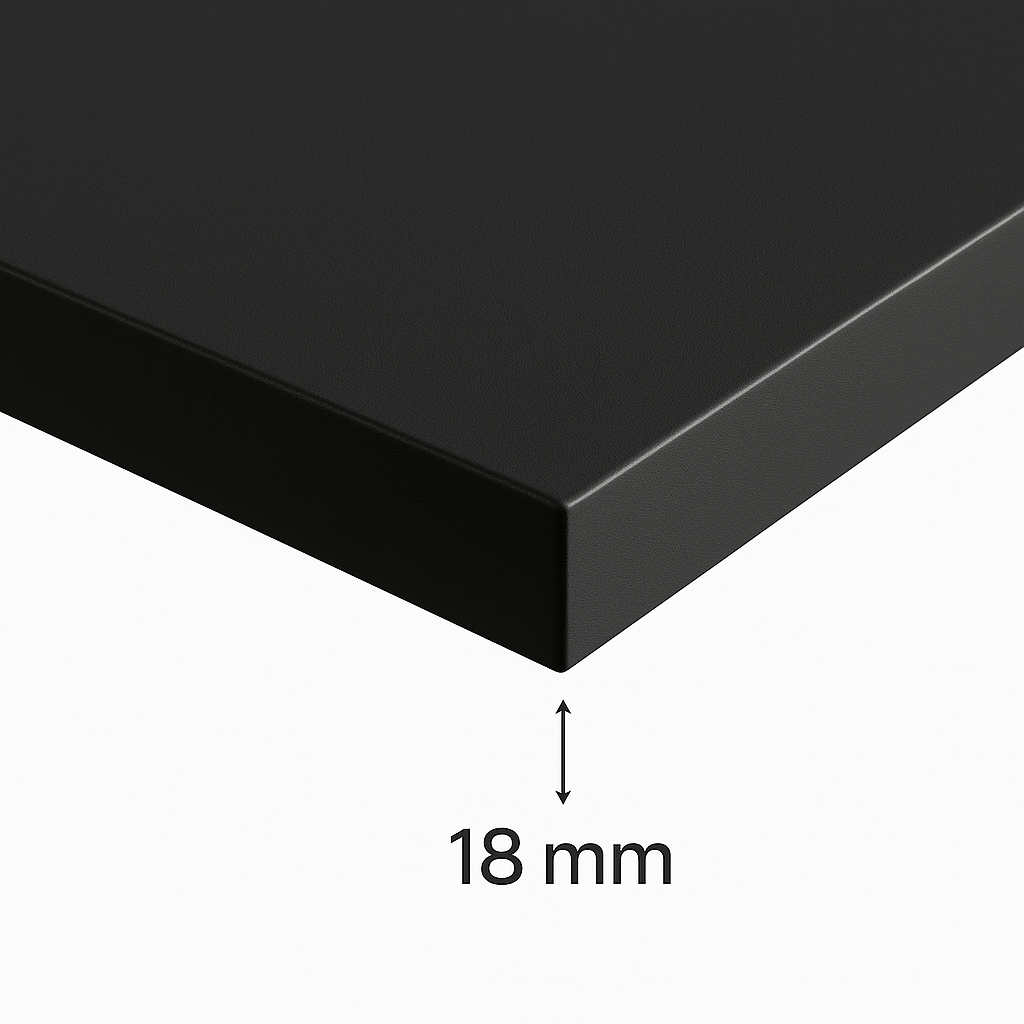 Oberplatte 60 cm für Waschtischunterschrank - Schwarz