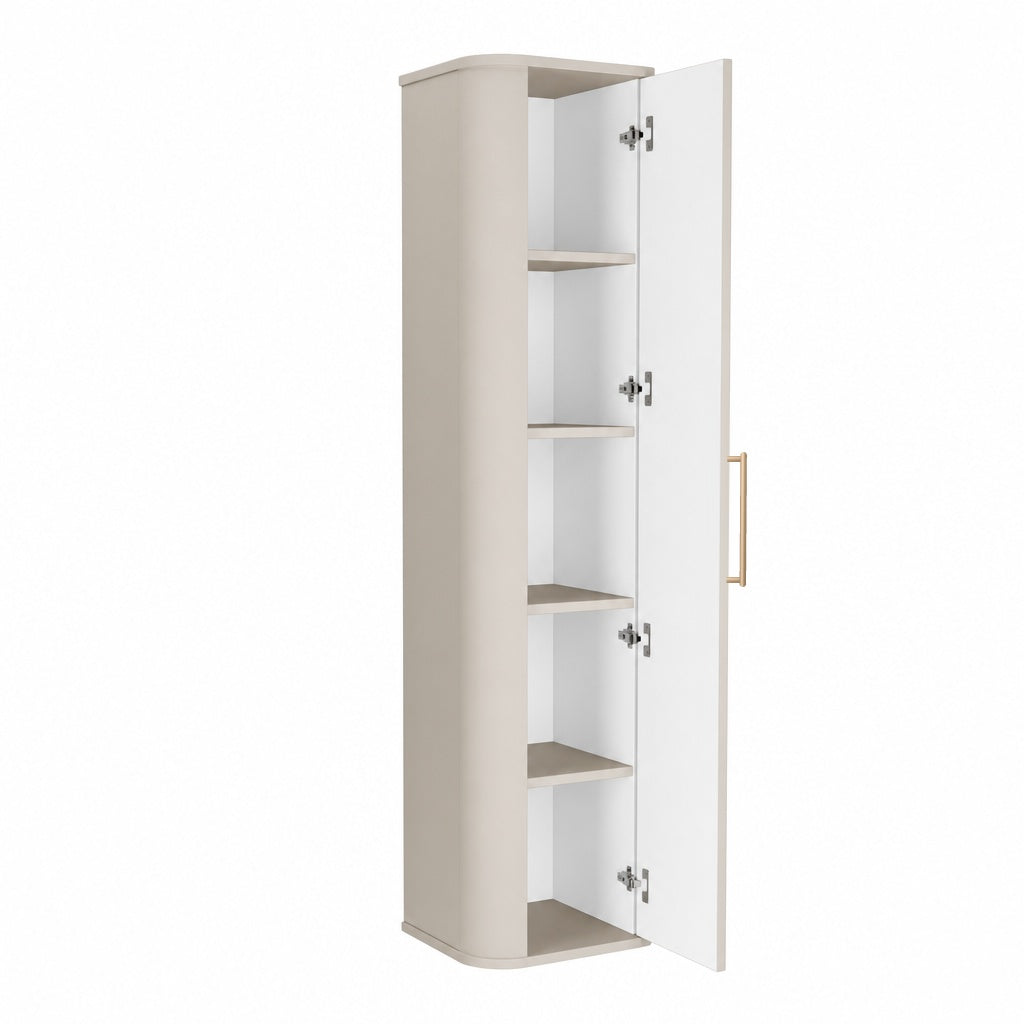 Bad Hochschrank 160 cm abgerundet Nola - Kaschmir