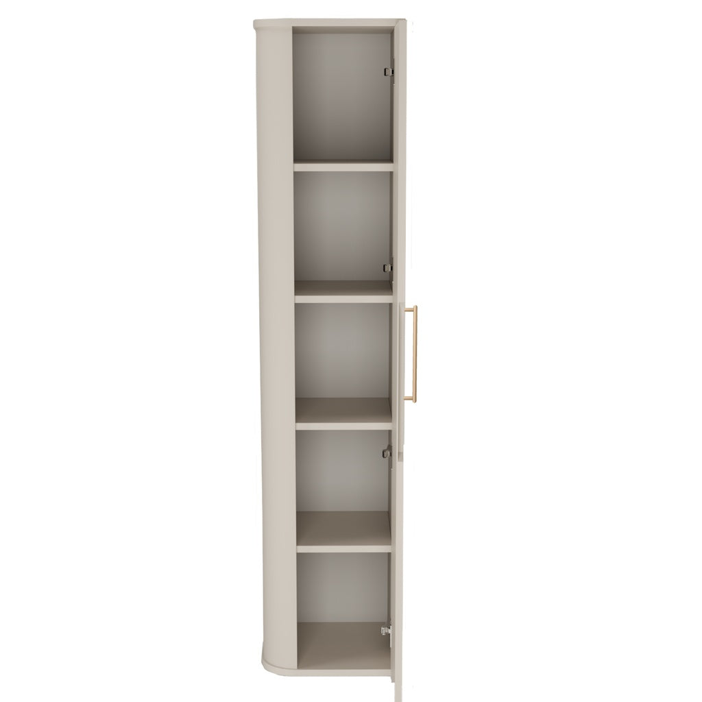 Bad Hochschrank 160 cm abgerundet Nola - Kaschmir