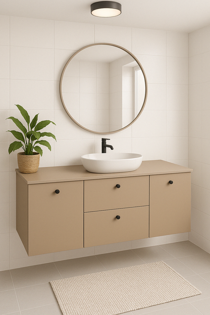 Waschtischunterschrank 120 cm mit 2 Türen und 2 Schubladen Beti - Cappuccino