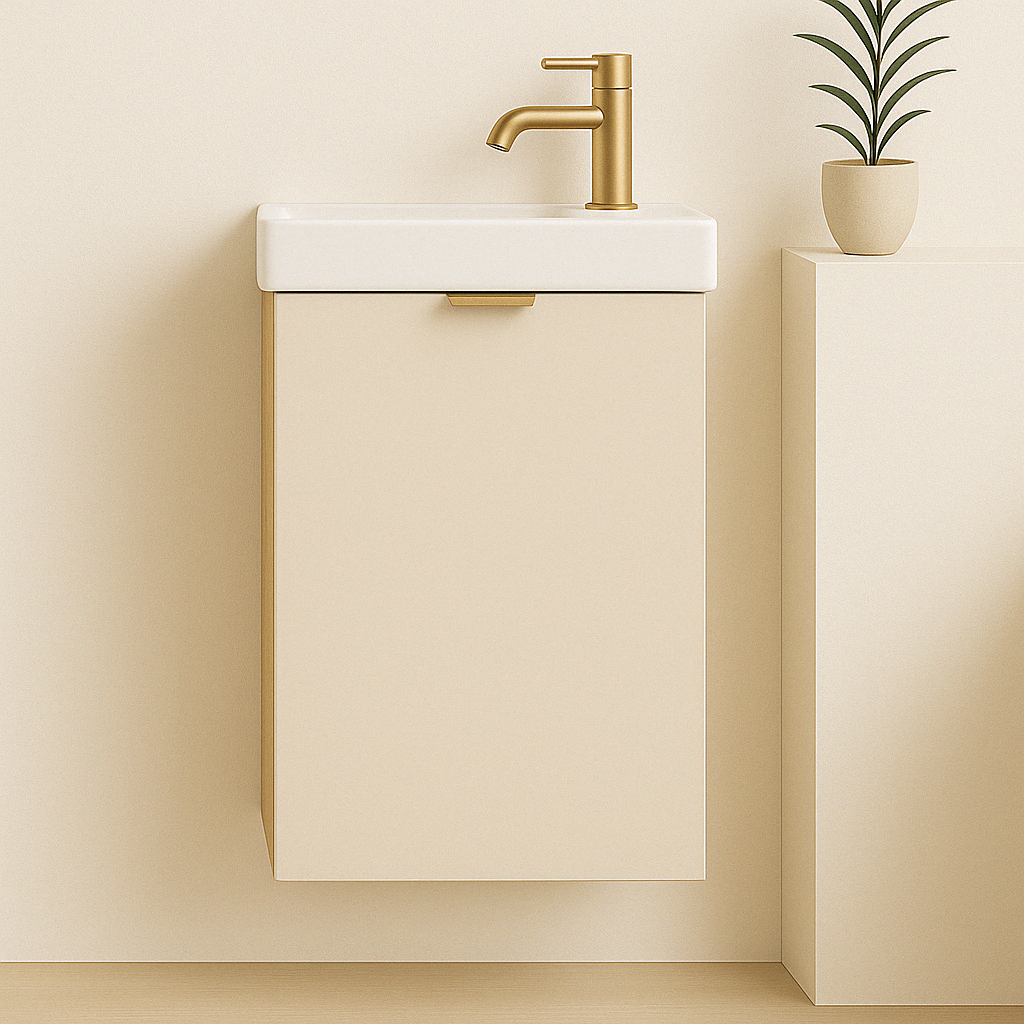 Waschtischunterschrank 40 cm mit Waschbecken Orio - Kaschmir