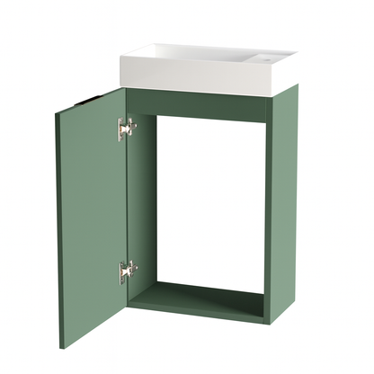 Waschtischunterschrank 40 cm mit Waschbecken Willy - Salbei